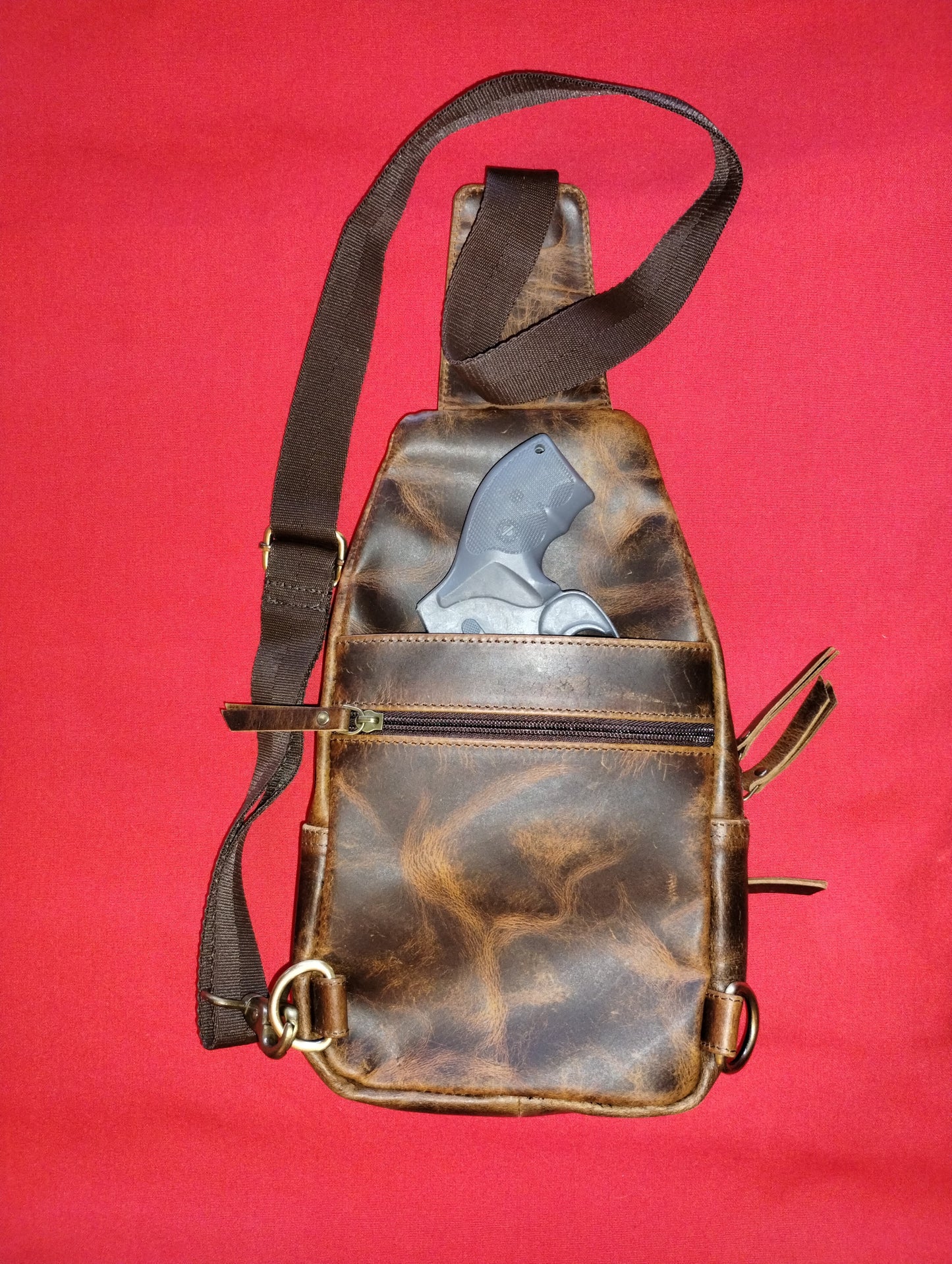 GLP Concealed Carry & Travel Secure Messenger Bag 6-pocket Sling bag : Ambidextrous