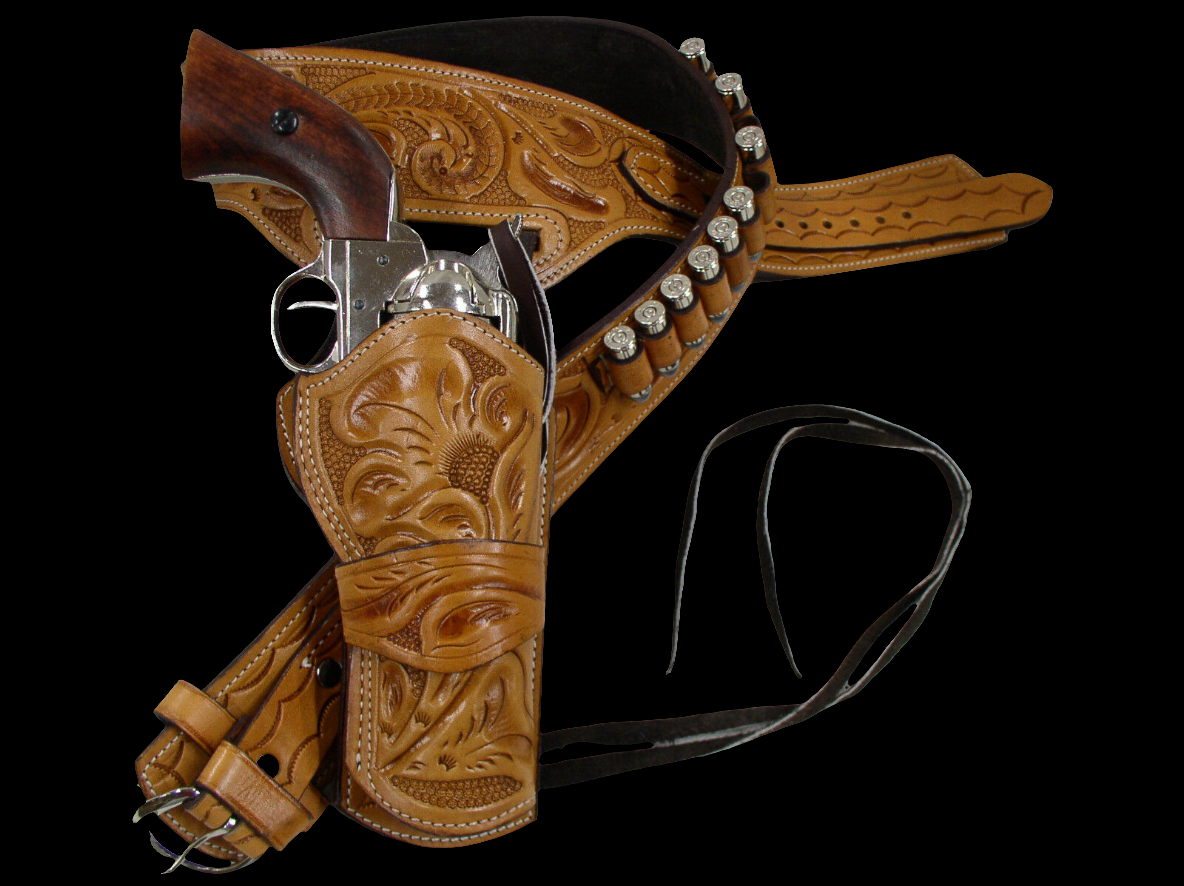 44/45 caliber Desert Gunslinger Pistol Cowboy Fast Draw Rig Gun Holste –  Desert Leatherworks