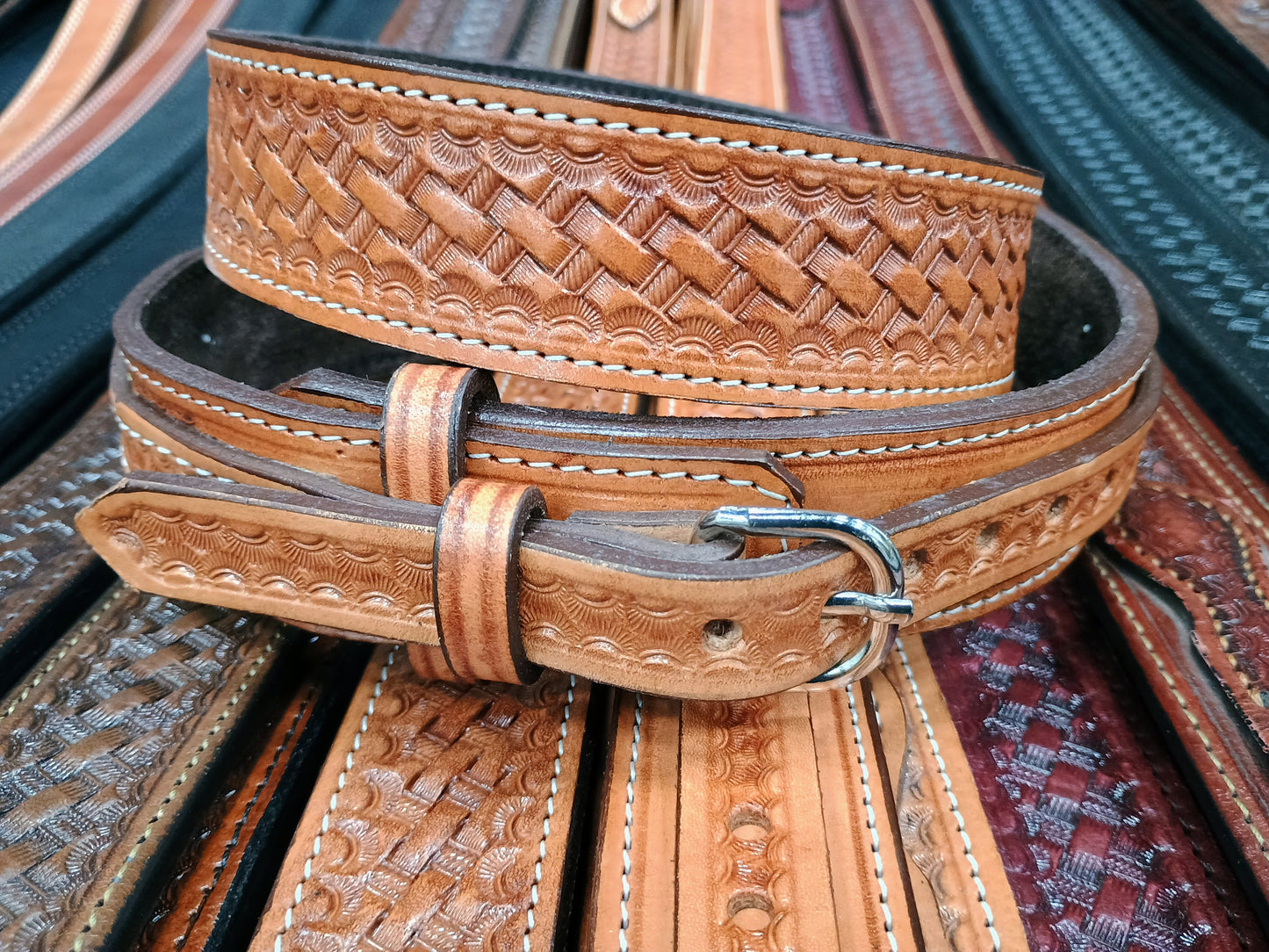 Classic Ranger Belt, Tan Basket Weave
