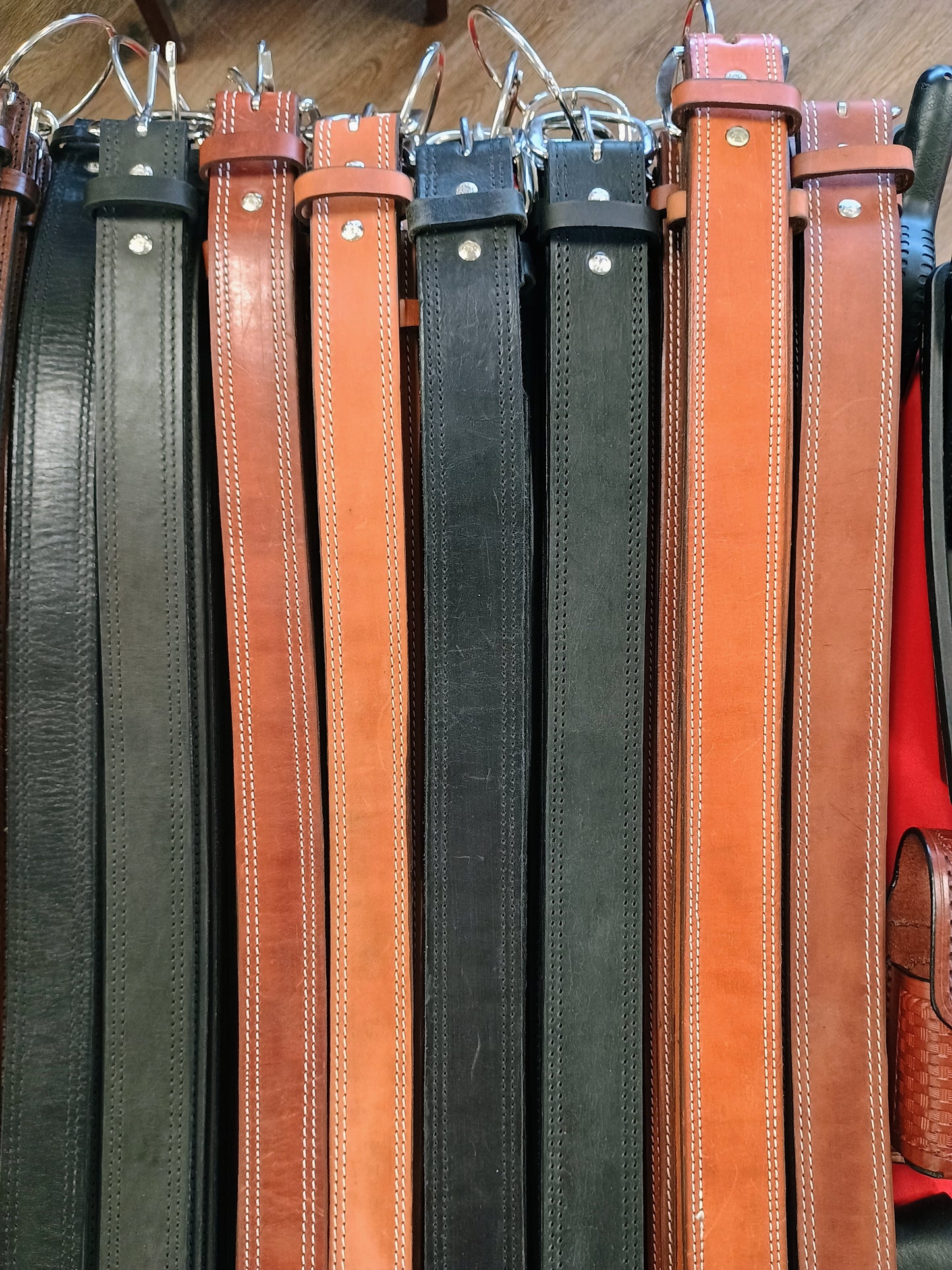 1.5" Double Leather Concealed Carry / Western Belt - Tan