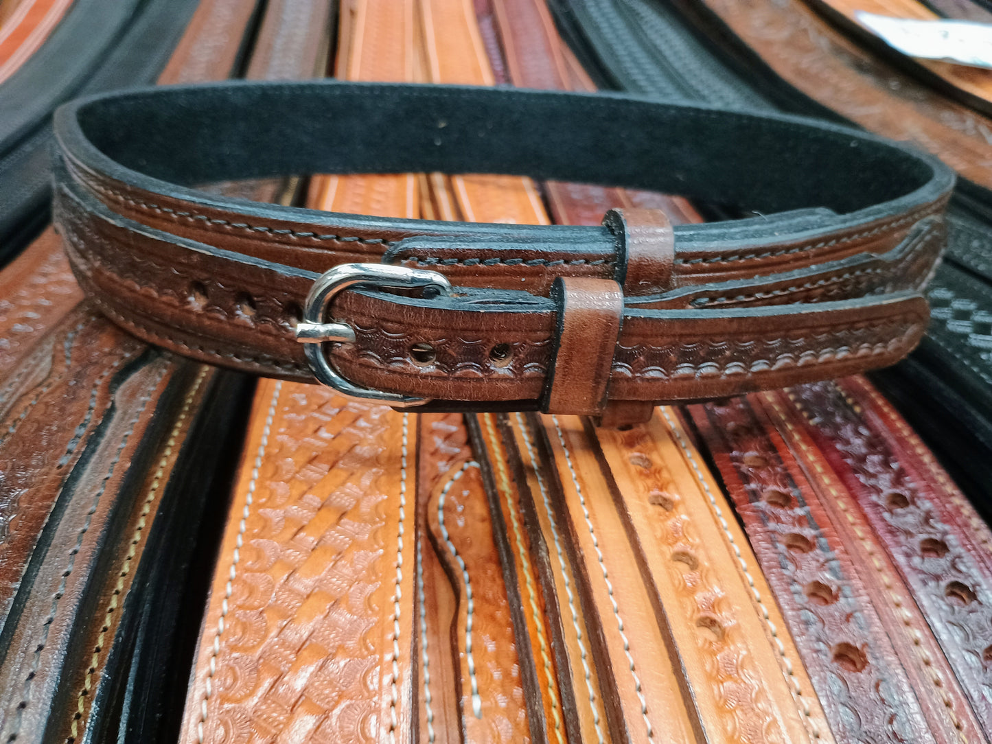 Classic Ranger Belt - Tobacco Brown Basketweave