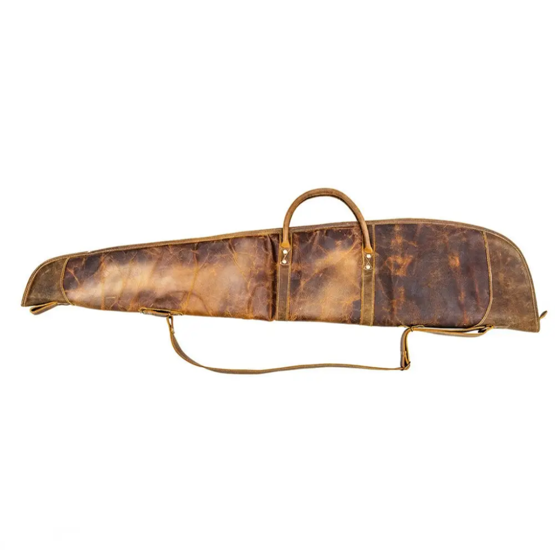 48" Myra Hunter Genuine Water Buffalo Leather Rifle Bag Case