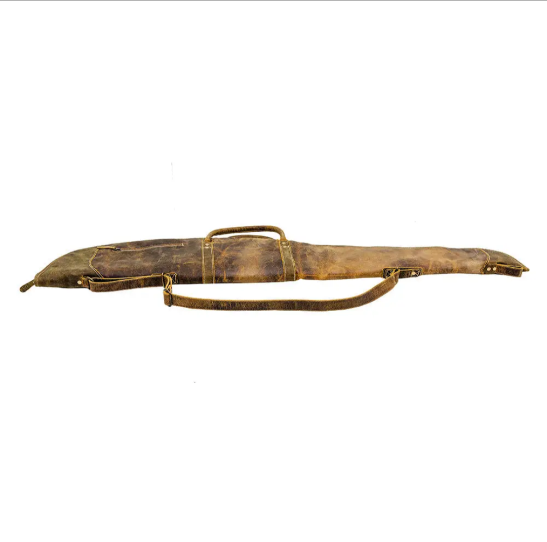 48" Myra Hunter Genuine Water Buffalo Leather Rifle Bag Case