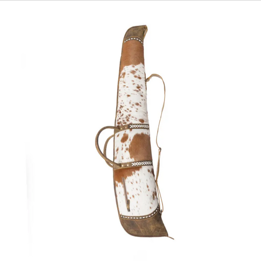 48" Myra Dusty Trail Genuine Leather &amp; Cowhide Rifle Case – Western Style