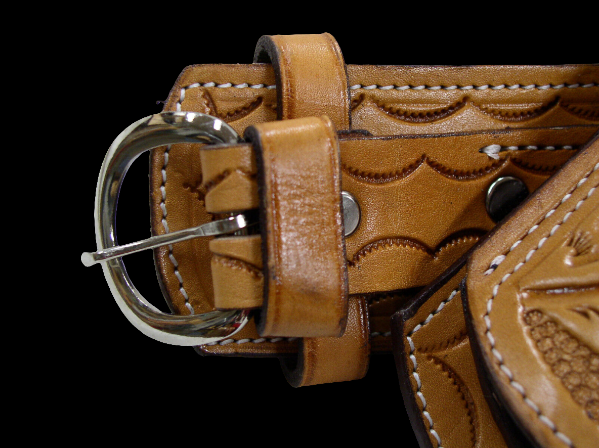 357/38 Desert Gunslinger Pistol Cowboy Fast Draw Rig Gun Holster Belt Genuine Leather Ruger Colt Uberti