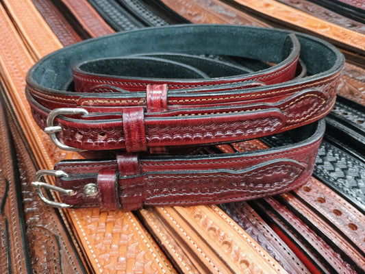 Classic Ranger Belt - Cordova Wine Basketweave