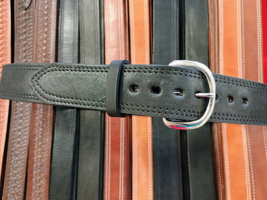 1.75" Double Leather Concealed Carry / Western Belt - Black