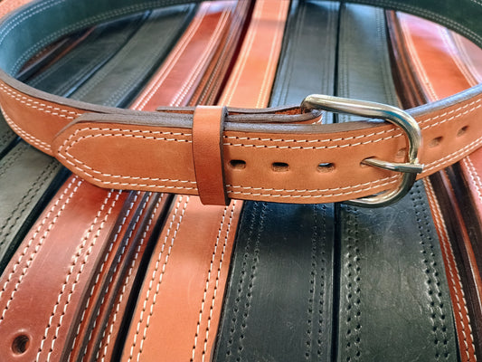 1.5" Double Leather Concealed Carry / Western Belt - Tan